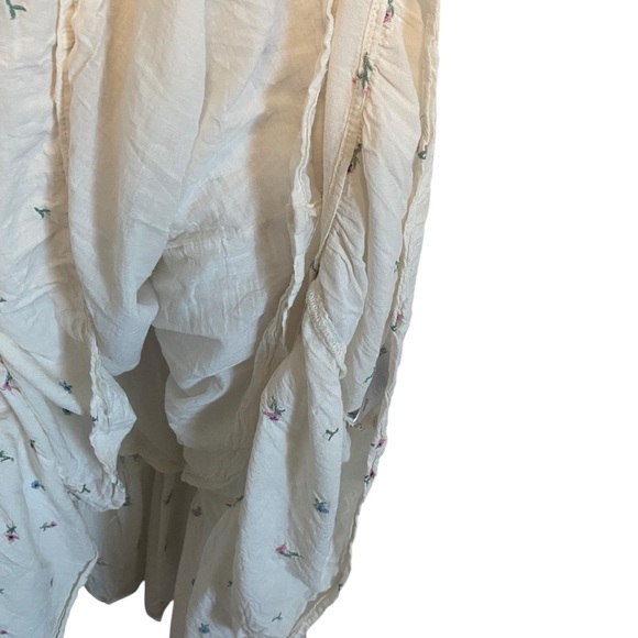 Old Navy Sleeveless Waist-Defined Embroidered Clip-Dot Midi Dress Cream Floral - Picture 7 of 9